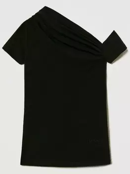 Футболка TWINSET с драпировкой, черный