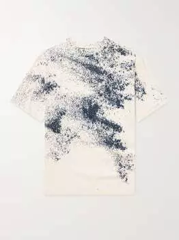 Футболка Twist из окрашенного вручную хлопкового джерси с вышитым логотипом NOMA T.D., мульти