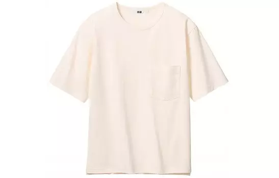 Футболка U Collection мужская молочно-белая Uniqlo, слоновая кость