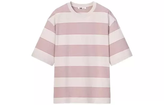 Футболка U Collection мужская персиково-розовая Uniqlo, розовый