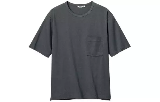 Футболка U Collection мужская темно-серая Uniqlo, темно-серый