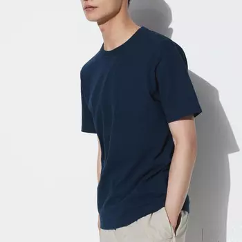 Футболка U Collection мужская темно-синяя Uniqlo, темно-синий