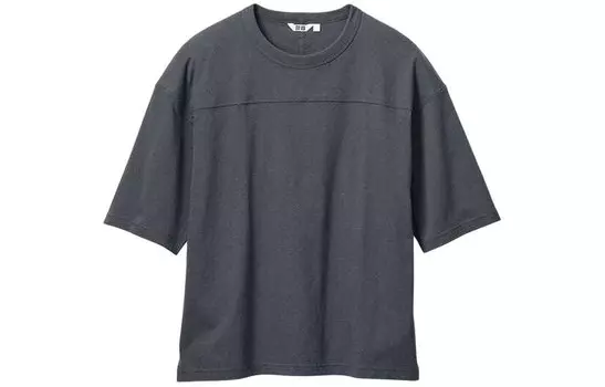 Футболка U Collection унисекс темно-серая Uniqlo, темно-серый