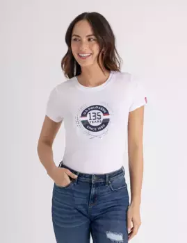 Футболка U.S. Polo Assn 135 Anniversary Sequin, белый