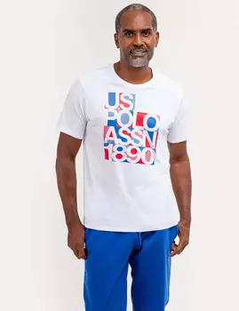 Футболка U.S. Polo Assn. 1890 Graphic Crew Neck, белый