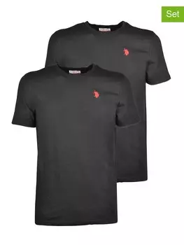 Футболка U.S. Polo Assn. 2er-Set: Shirts, черный