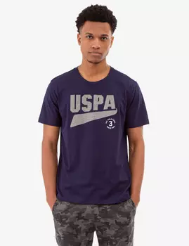Футболка U.S. Polo Assn. Contrast Heather USPA Graphic, темно-синий