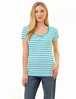 Футболка U.S. Polo Assn. Knotched Rib Short Sleeve, бирюзовый