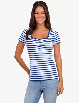 Футболка U.S. Polo Assn. Knotched Rib Short Sleeve, синий