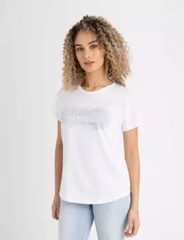 Футболка U.S. Polo Assn New York Water Color Graphic, белый