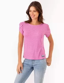 Футболка U.S. Polo Assn. Printed Tulip Sleeve, розовый