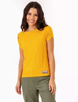 Футболка U.S. Polo Assn. Printed Tulip Sleeve, желтый