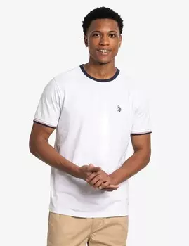 Футболка U.S. Polo Assn. Ringer, белый