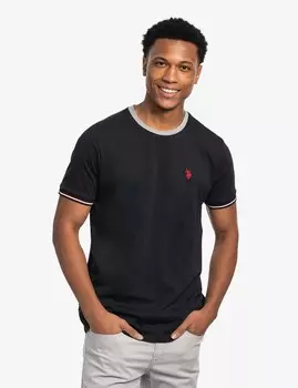 Футболка U.S. Polo Assn. Ringer, черный