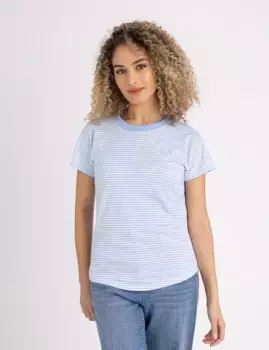 Футболка U.S. Polo Assn Ringer Stripe, голубой