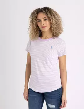 Футболка U.S. Polo Assn Ringer Stripe, лавандовый