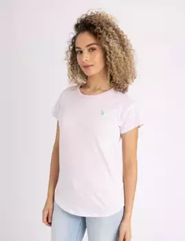 Футболка U.S. Polo Assn Ringer Stripe, розовый