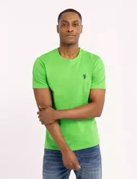 Футболка U.S. Polo Assn Solid Crew Neck, ярко-зеленый