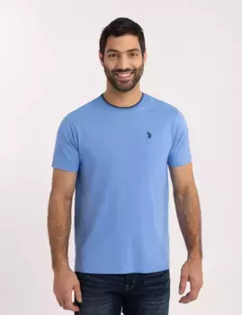 Футболка U.S. Polo Assn Tipped Crew Neck Collar, синий