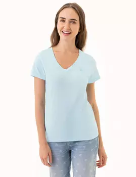 Футболка U.S. Polo Assn. Tonal V-Neck, голубой