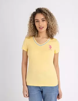 Футболка U.S. Polo Assn Triple Crown V-neck, желтый