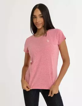 Футболка U.S. Polo Assn. Twist Neck Snow Yarn, розовый