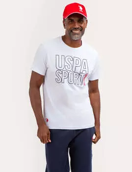 Футболка U.S. Polo Assn. USPA Sport Graphic Jersey, белый