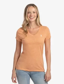 Футболка U.S. Polo Assn. V-neck, персиковый
