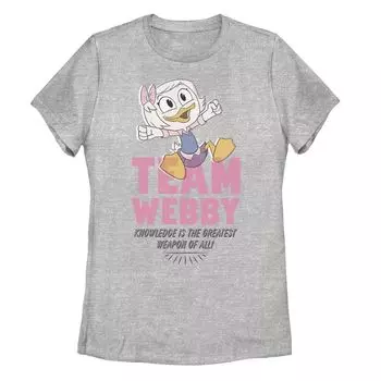 Футболка Уэбби «Знания — величайшее оружие» для юниоров Disney DuckTales Team Webby Licensed Character