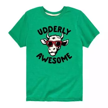 Футболка Udderly Awesome с изображением коровы для мальчиков 8–20 лет Licensed Character