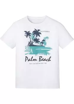 Футболка удобного кроя Bpc Bonprix Collection, белый