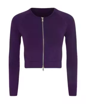 Футболка укороченная с длинным рукавом бесшовная F**K, фиолетовый