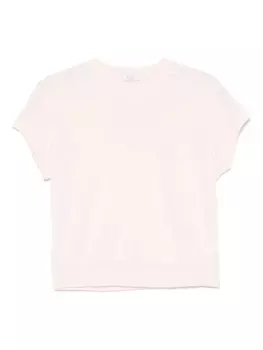 Футболка, украшенная бисером Peserico, розовый