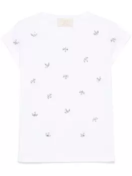 Футболка, украшенная кристаллами Kaos, белый