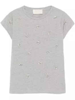 Футболка, украшенная кристаллами Kaos, серый