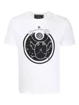 Футболка, украшенная кристаллами Swarovski, белый