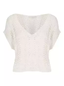 Футболка, украшенная пайетками Antonelli, белый