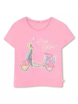 Футболка, украшенная пайетками Billieblush, розовый