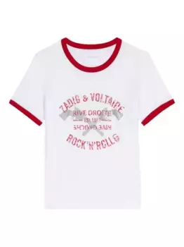 Футболка, украшенная стразами Zadig&Voltaire, белый