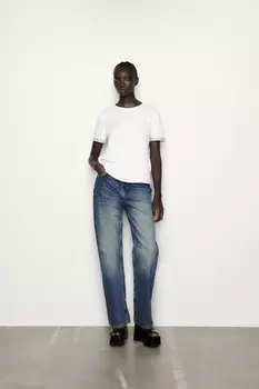 Футболка, украшенная стразами ZARA, белый