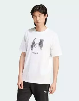 Футболка уличная тренировочная 5 в белом цвете adidas Originals