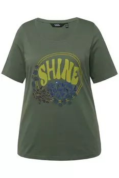 Футболка Ulla Popken, цвет Apple/Dark Green