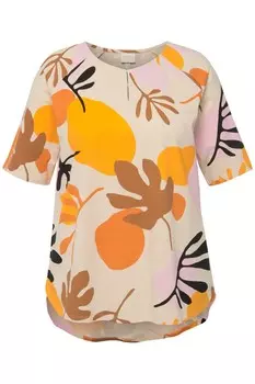Футболка Ulla Popken, цвет Beige/Cognac/Dark yellow