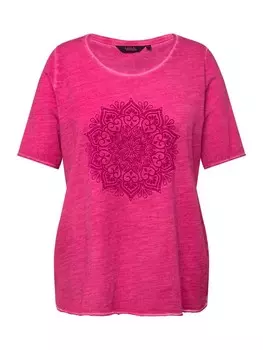 Футболка Ulla Popken, цвет fuchsia pink