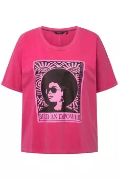 Футболка Ulla Popken, цвет magentapink