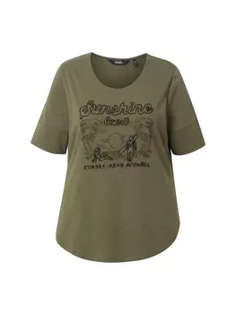 Футболка Ulla Popken, цвет olivgrau