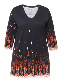 Футболка Ulla Popken Longshirt, черный