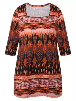 Футболка Ulla Popken Longshirt, черный