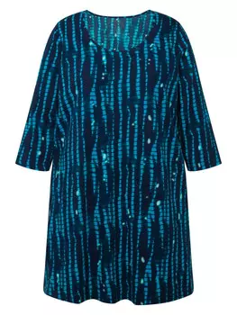 Футболка Ulla Popken Longshirt, цвет blaugrn