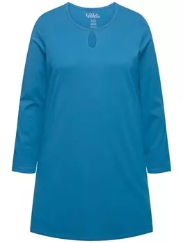 Футболка Ulla Popken Longshirt, цвет blaugrn
